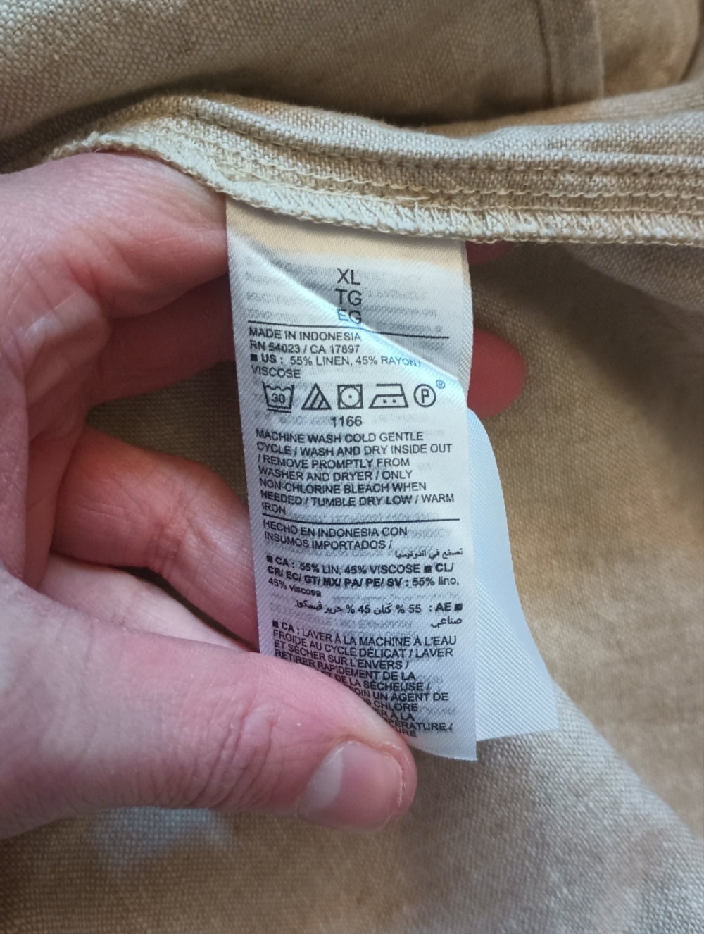 Old Navy Linen Maxi Skirt XL Natural Beige Slit Lagom Coastal Minimalist NWT - Picture 5 of 8